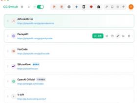 CC Switch:快速切换Codex、Claude Code中转站 API / 第三方模型