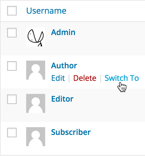 User Switching：WordPress用户切换插件