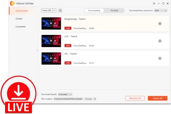 VidJuice UniTube：简单好用的音视频批量下载工具