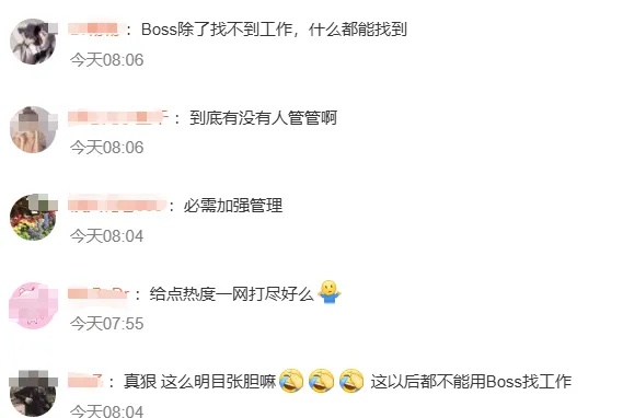 性暗示、踩红线！BOSS直聘摊上大事了