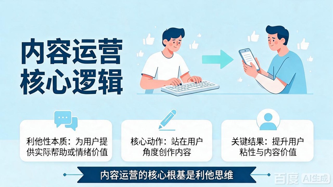 内容运营的核心逻辑,好内容的本质——利他性! 内容运营的核心逻辑,好内容的本质——利他性!