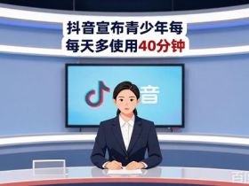 抖音宣布青少年每天最多40分钟