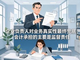 企业负责人对业务真实性最终兜底，会计担的主要是监督责任